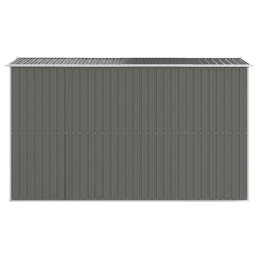NNEVL Garden Shed Light Grey 192x357x223 cm Galvanised Steel