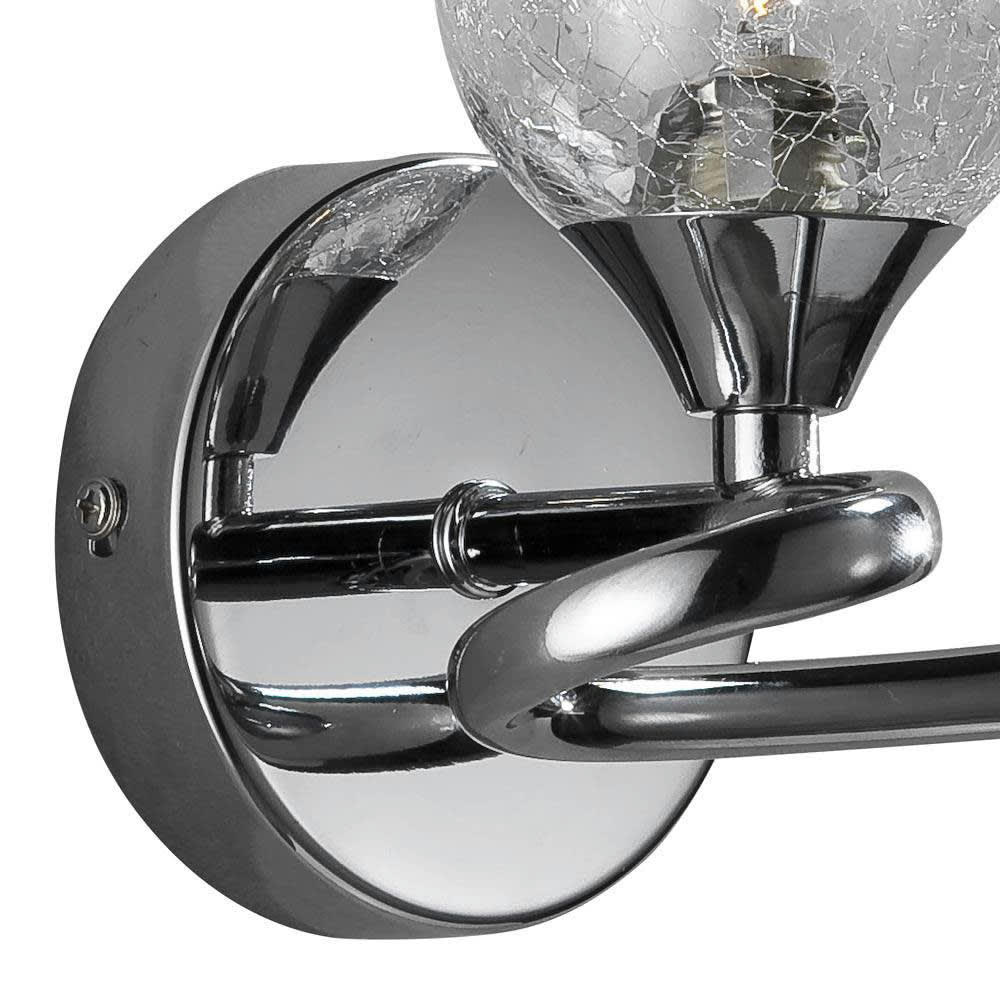 LOTTO - Applique chromée et abat-jour en verre transparent