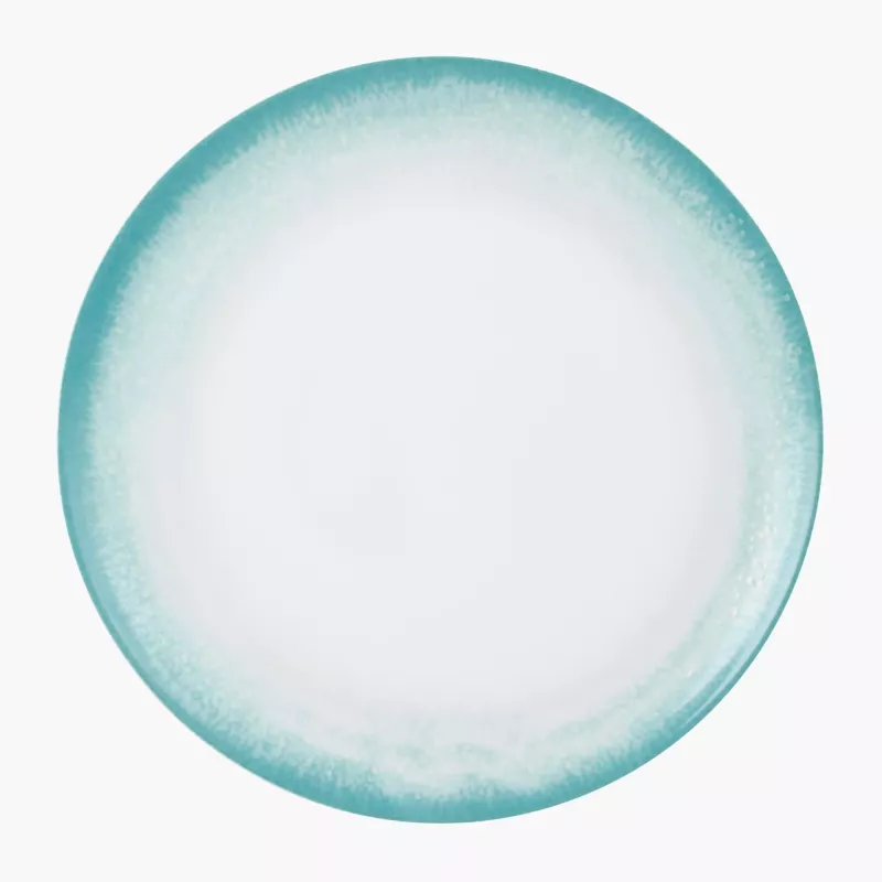 Talerz obiadowy DUKA SOLVIND 27.5 cm niebieski biały porcelanowy