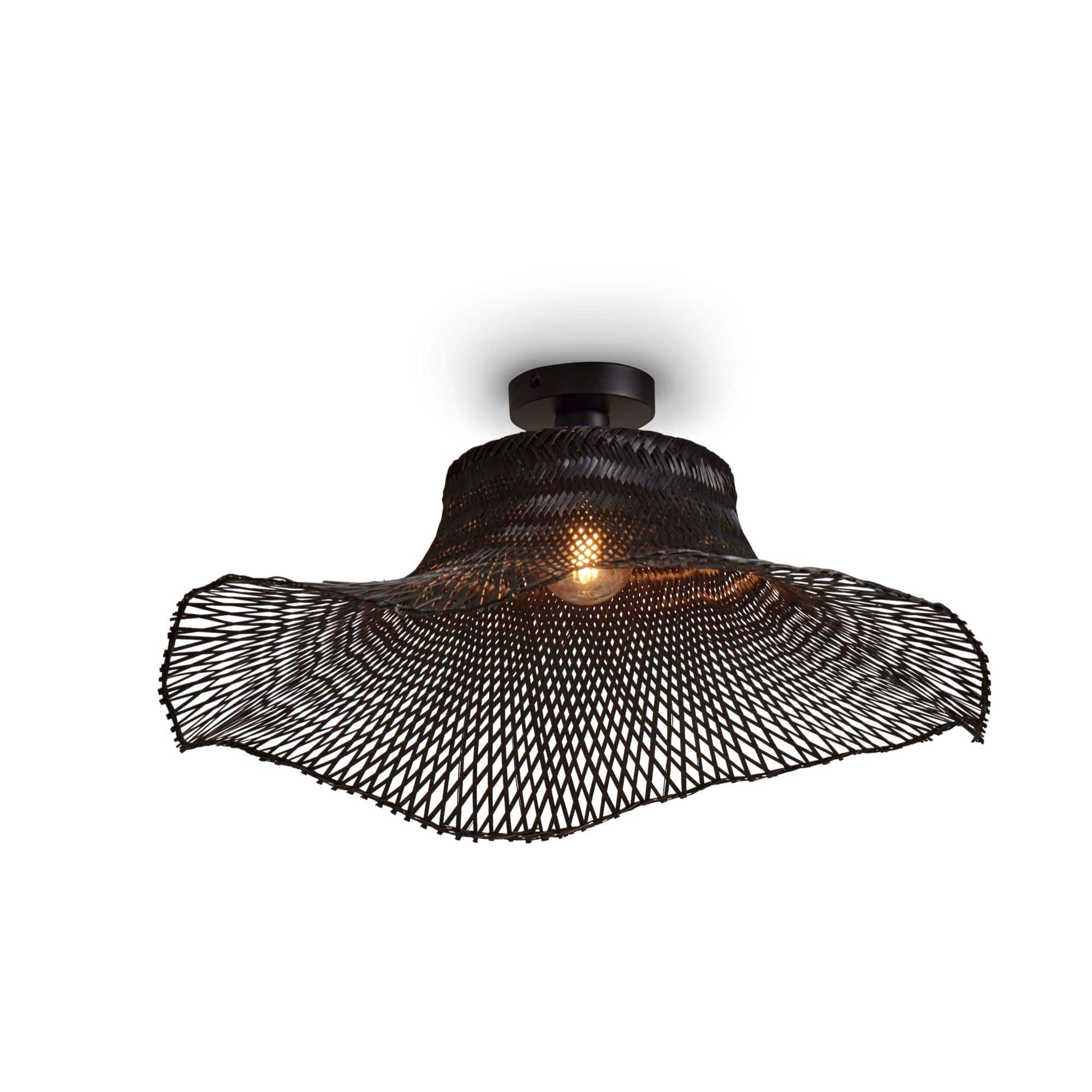 GOOD&MOJO plafonnière Ibiza - zwart - Ø65cm