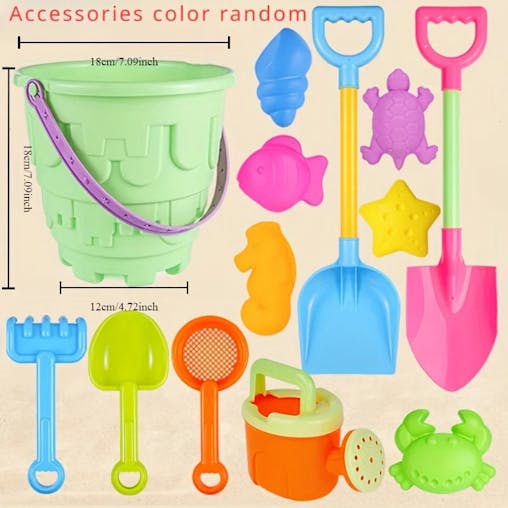 NNEOBA Children&rsquo;s Sand Shovel and Beach Toy Set (13 pcs)