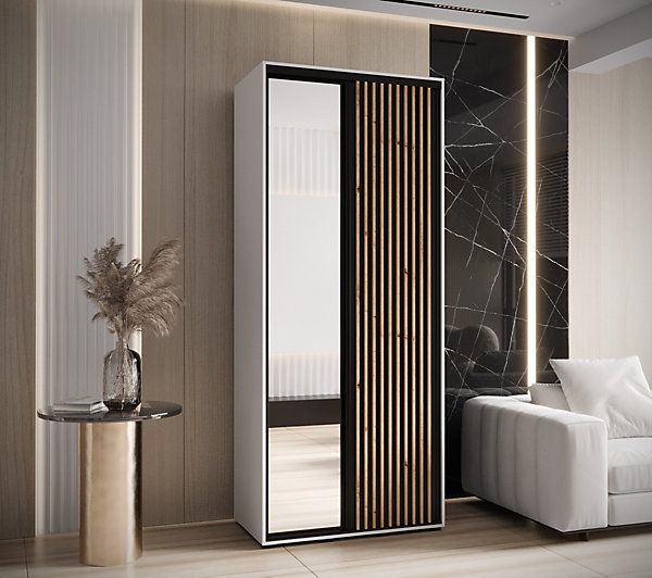 Armoire Sapporo 2 a portes coulissantes H. 205,2 x L. 100 x P. 45 2 portes