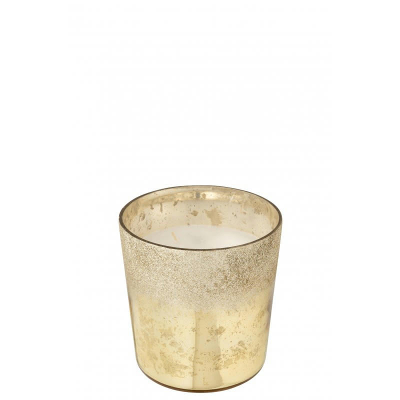 DELUXE - Bougie parfumée verre or H15,25cm
