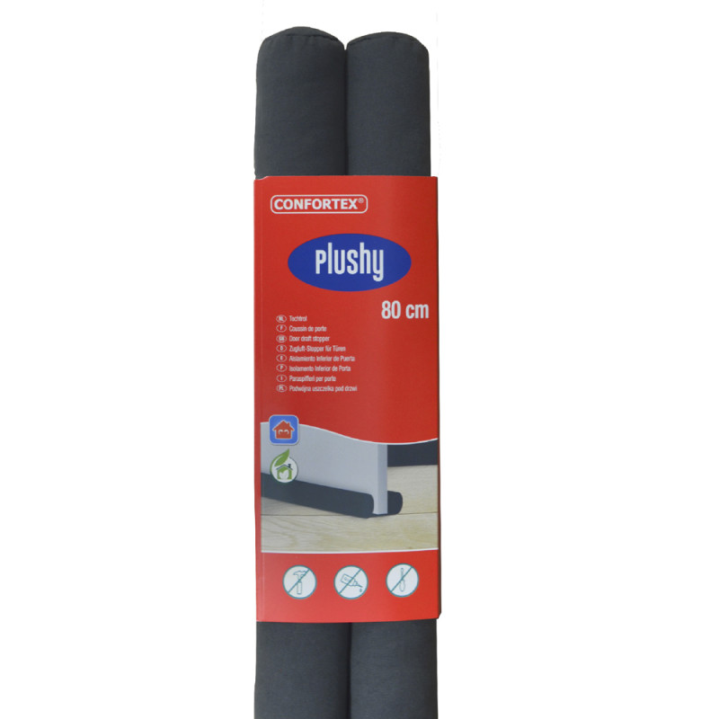 Bas de porte Plushy anthracite 80 cm CONFORTEX