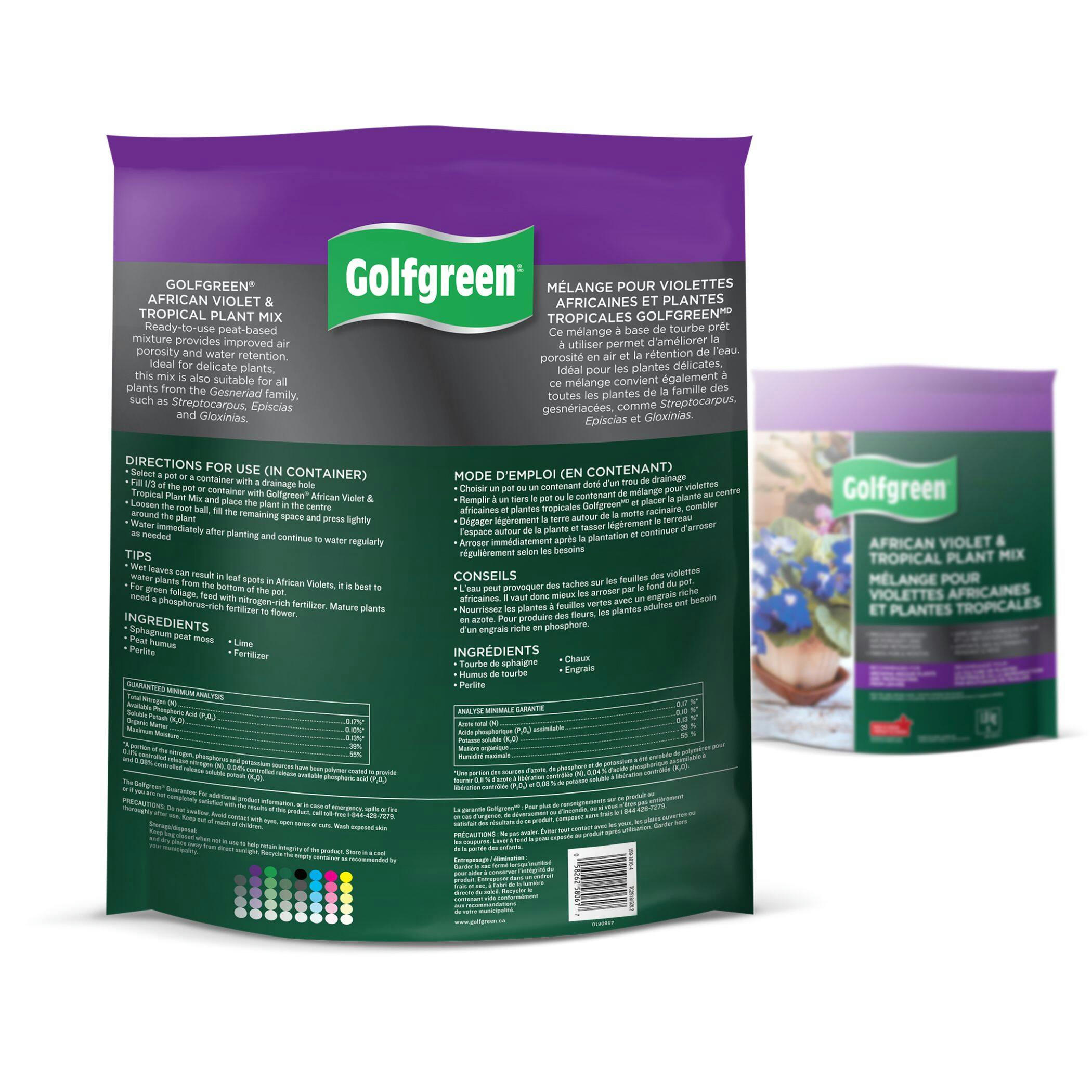 Golfgreen Tropical Plant & African Violet Plant Mix, 9-L