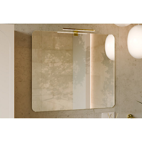 Miroir salle de bain rectangulaire 80x70 cm sans cadre design