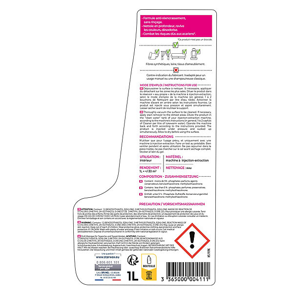 Nettoyant tapis et moquettes Starwax 1L