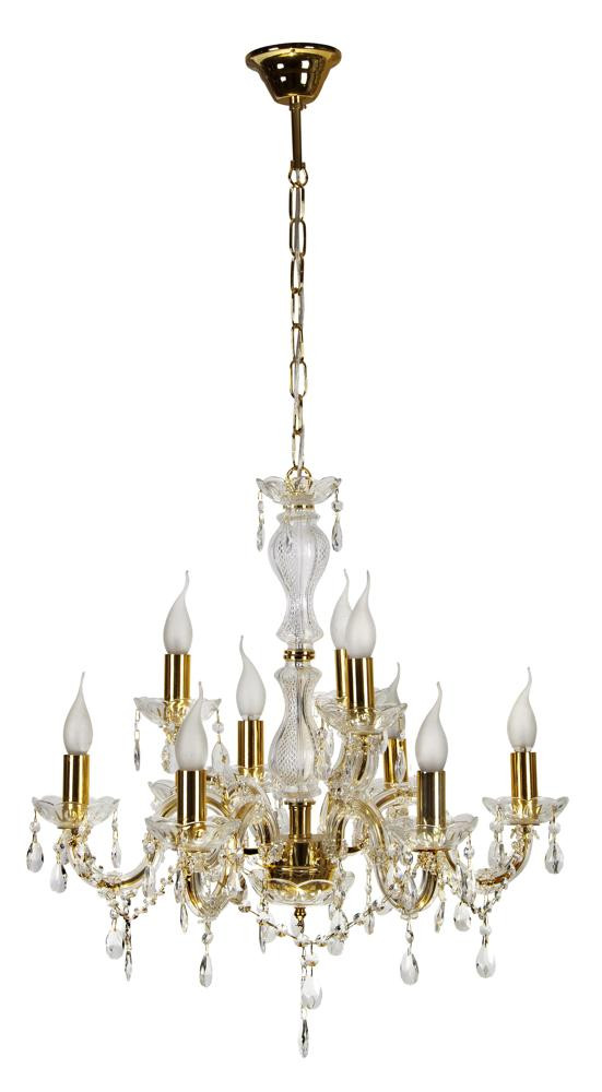 Żyrandol złoty MARIA 9xE14x40W wym:130x62x62 Candellux