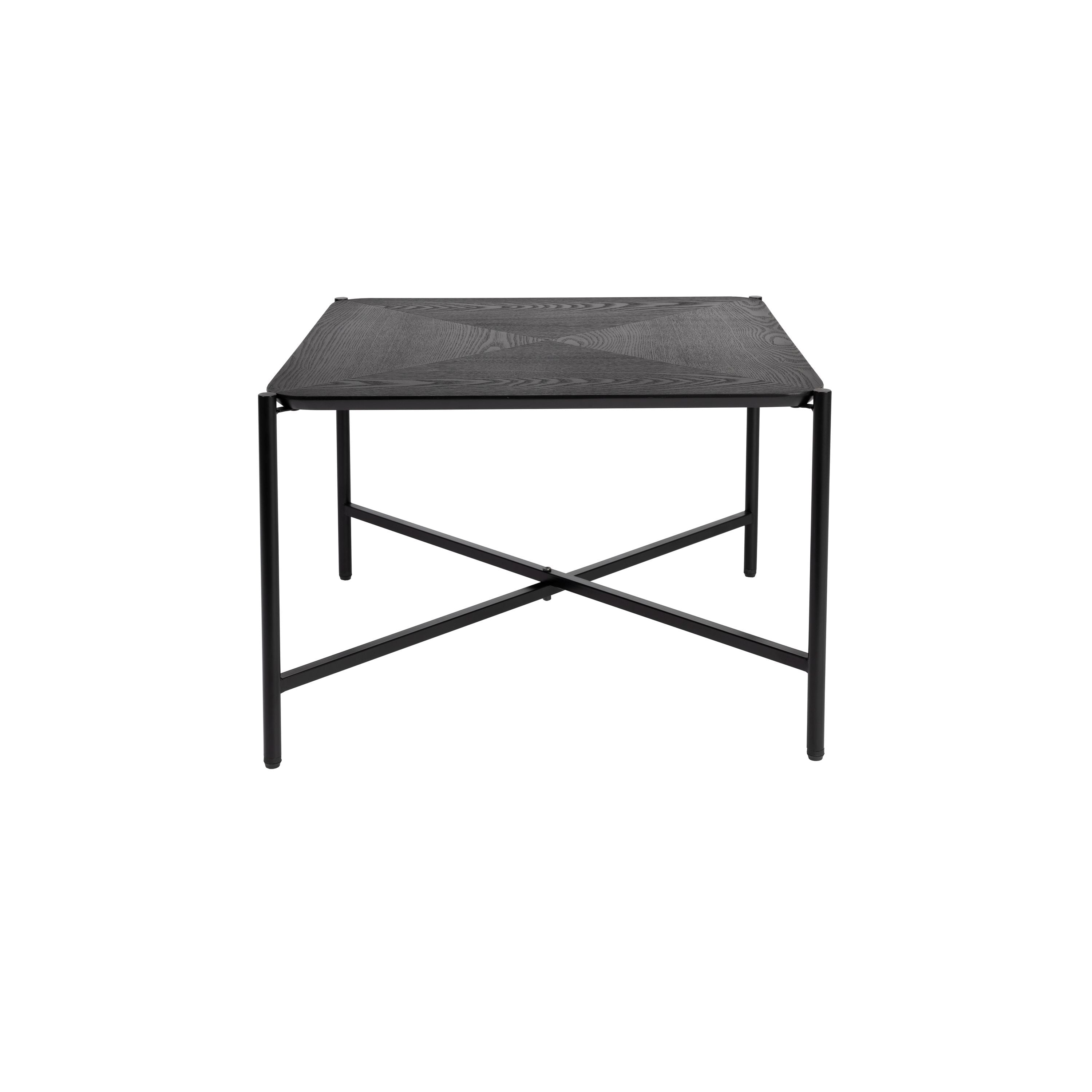 Housecraft Living Marcio Salontafel Vierkant Hout/ Metaal 40x40 cm Zwart