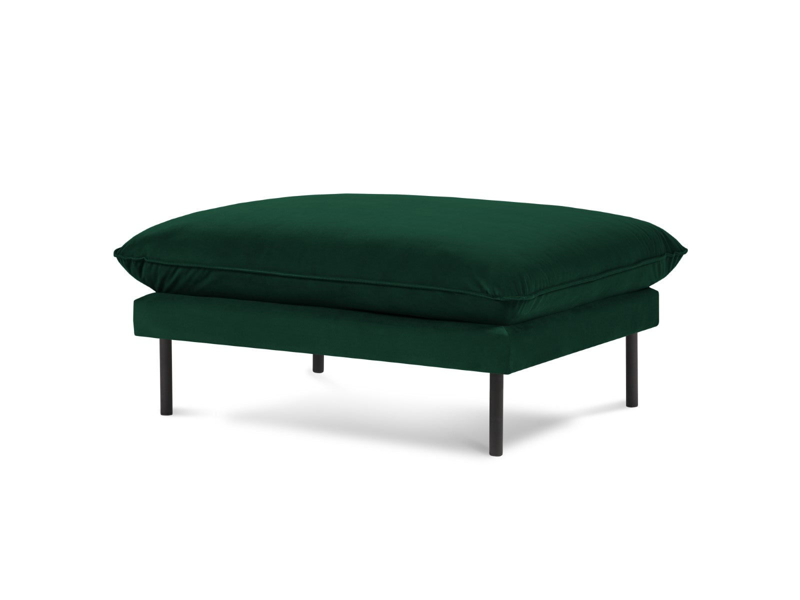 Cosmopolitan Design Poef Vienna flueel, flessengroen - 73x93x43cm
