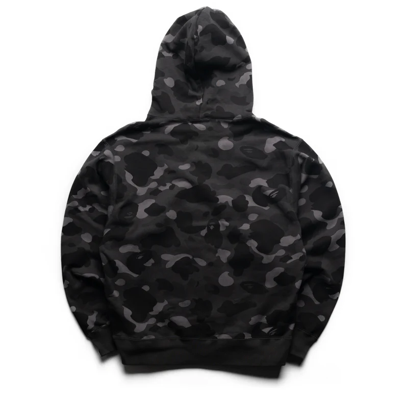 A Bathing Ape One Point Color Camo Cropped Full Zip Hoodie - Black