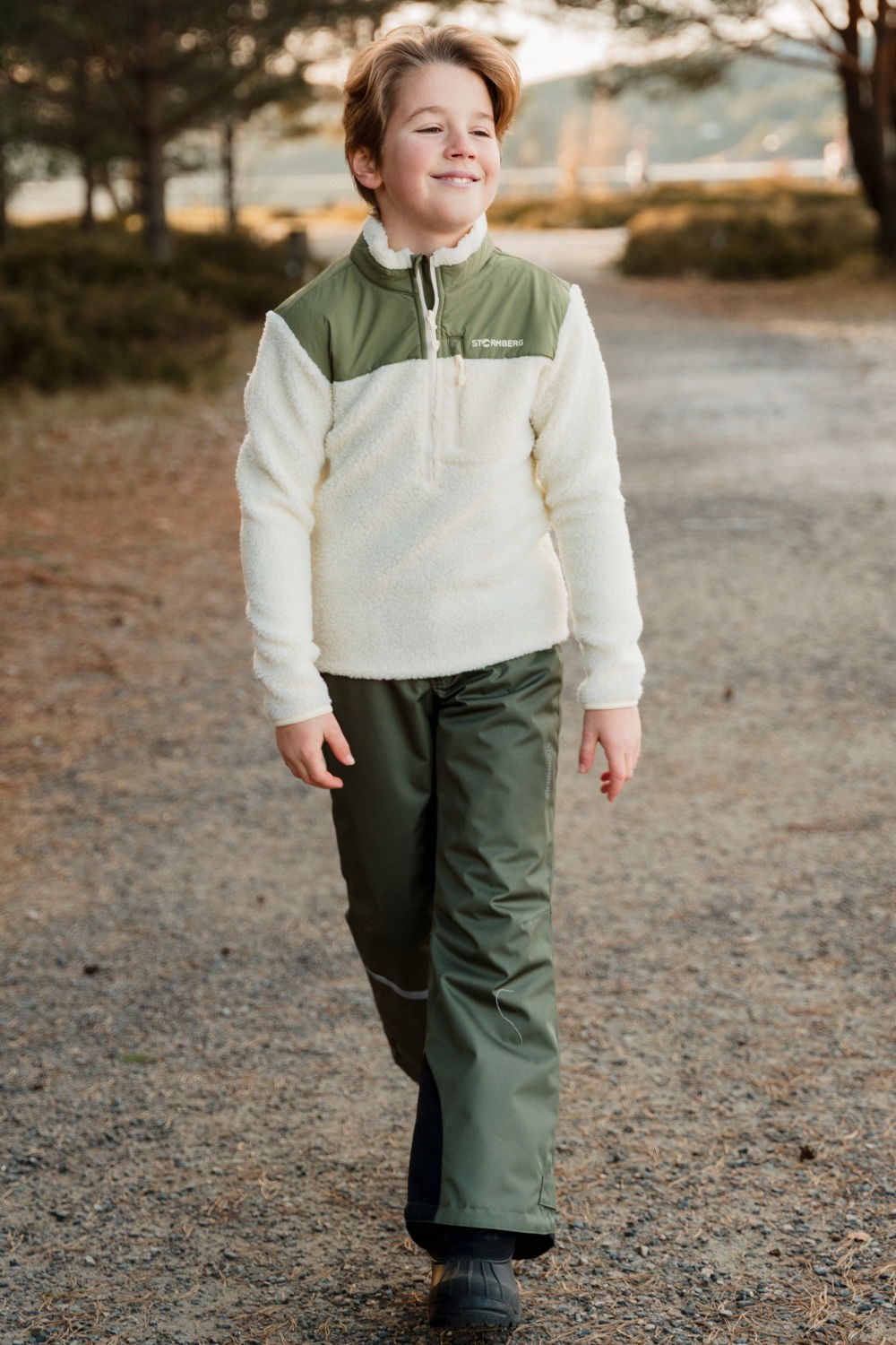 Åkrafjell Half Zip sherpagenser barn 8-14