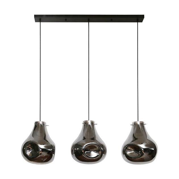 Giga Meubel Hanglamp Dent Artic - Zwart Glas - 150x115x28cm