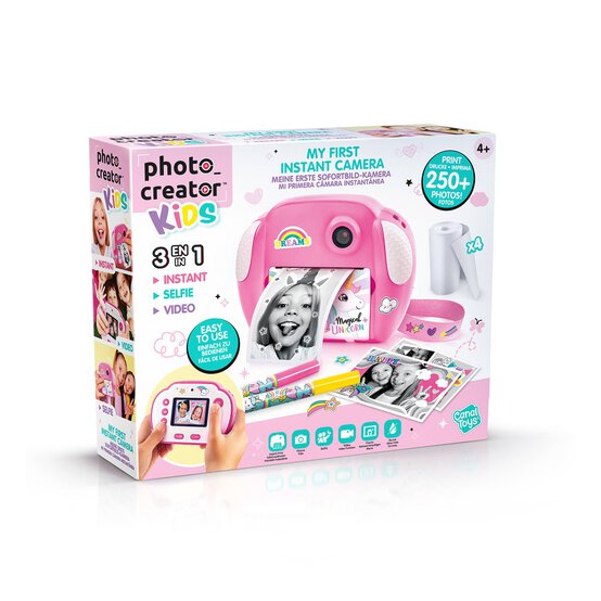 Photo Creator Kids Pink My First Instant Print Camera