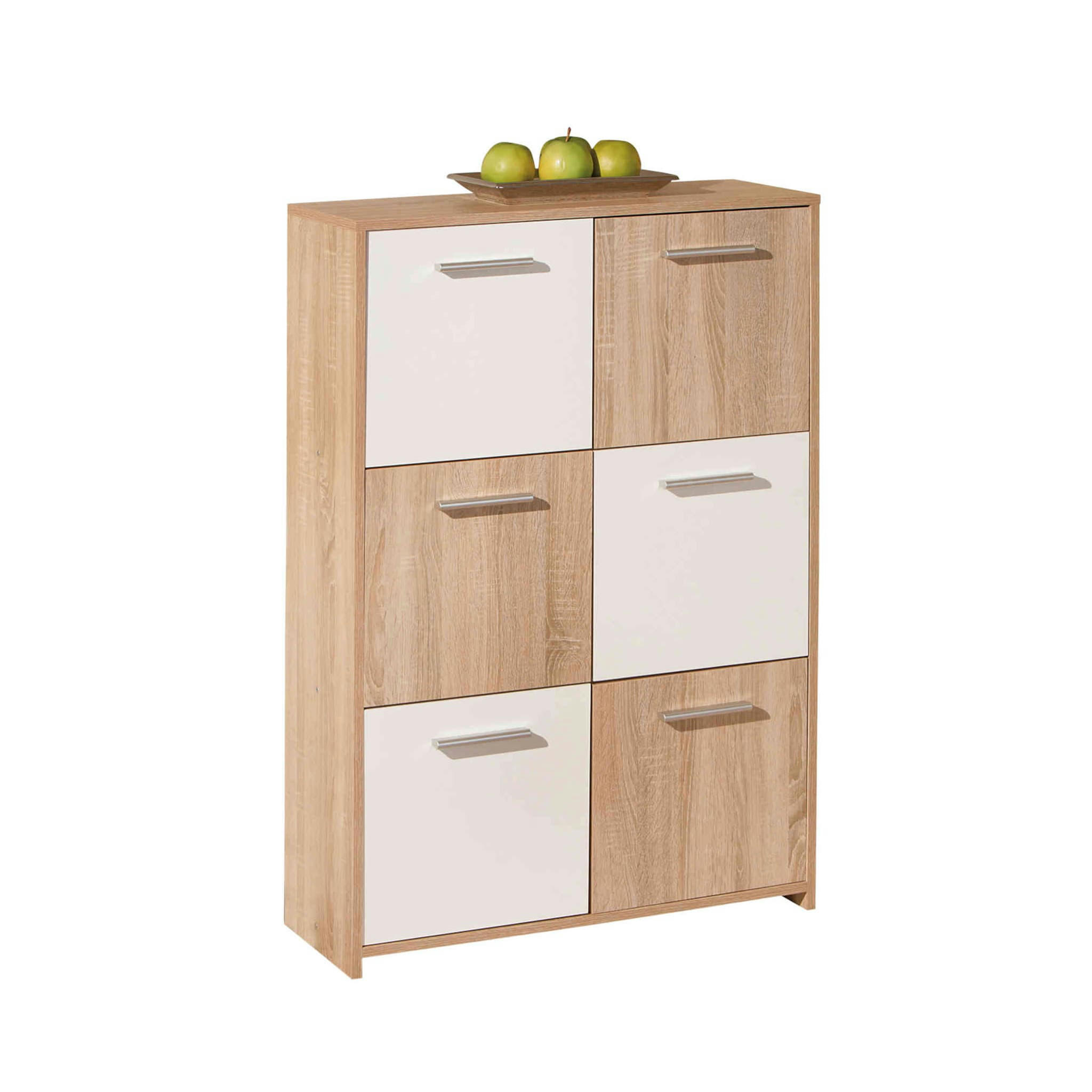 - Commode 6 portes en bois bois clair