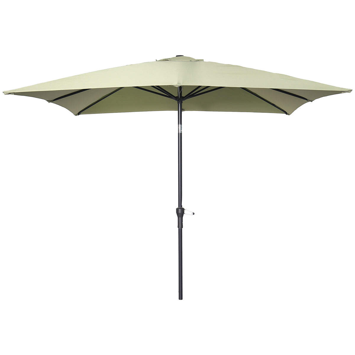 Lotus parasol - 250x250 cm - carbon black - olijf