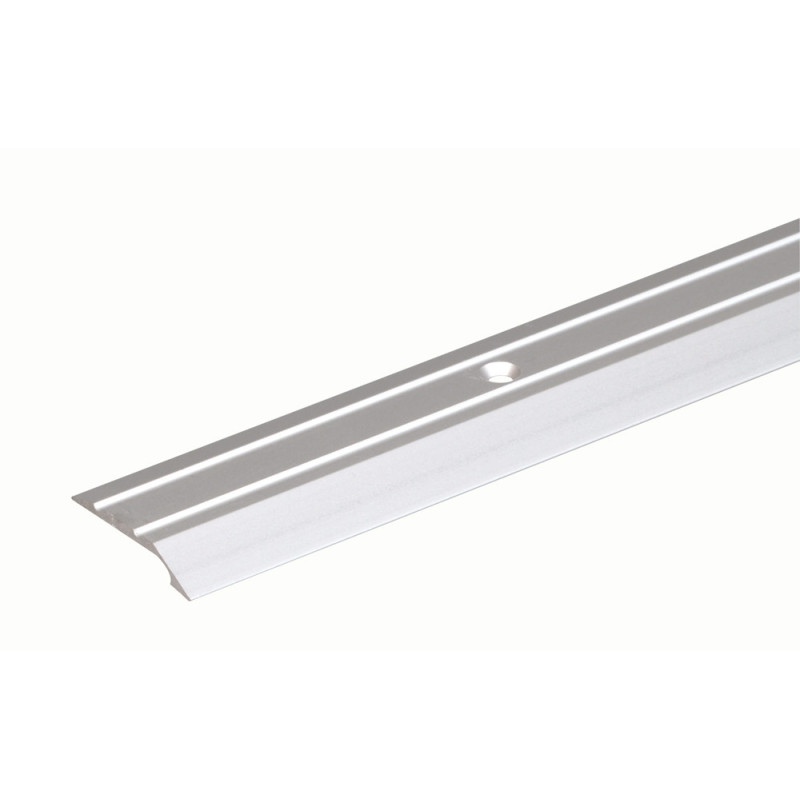 Barre de seuil percée en aluminium argenté 39 x 8 mm 0,9 m ALBERTS