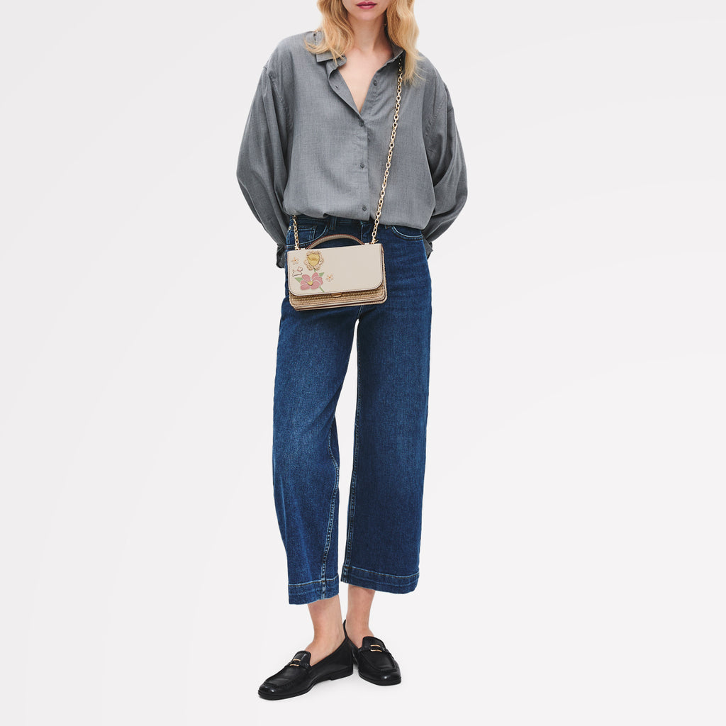 Spring Blooms - Medium Flapover Cross Body