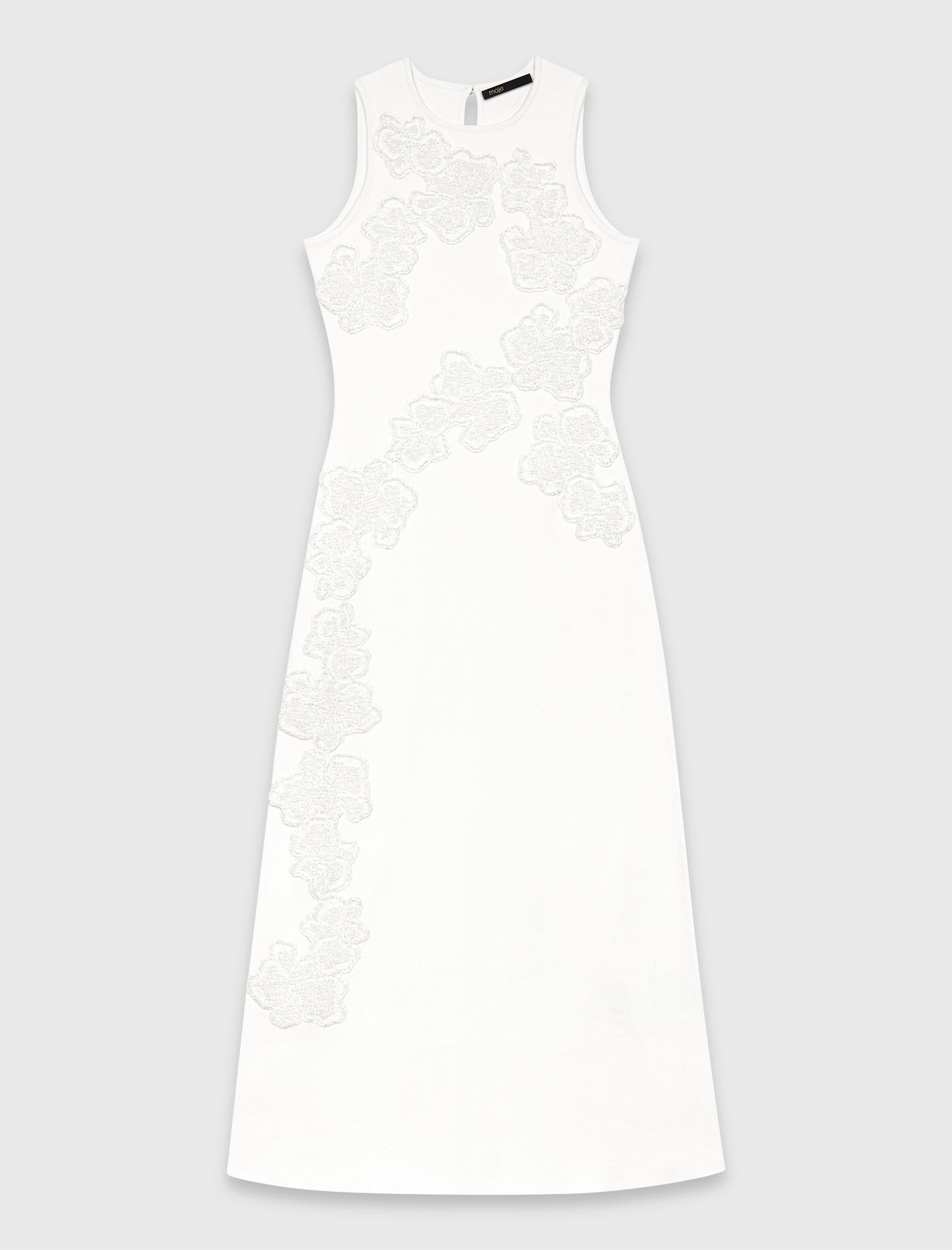 Robe à fleurs brodées perlées