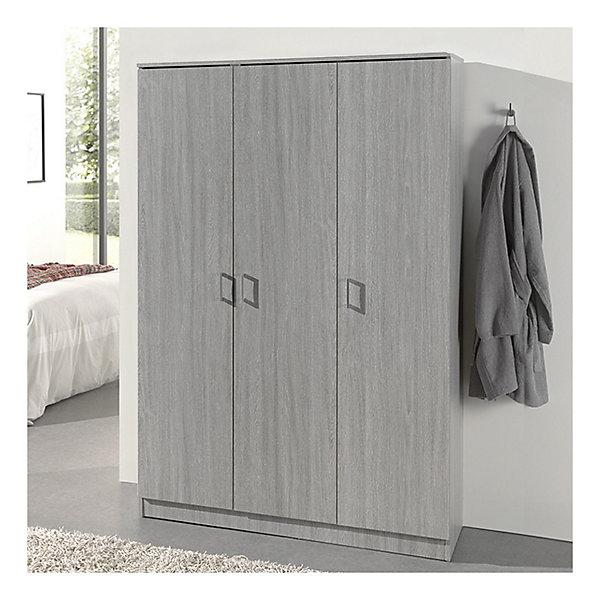 Armoire REY3 portes120x180 cmChene grisStyle scandinave