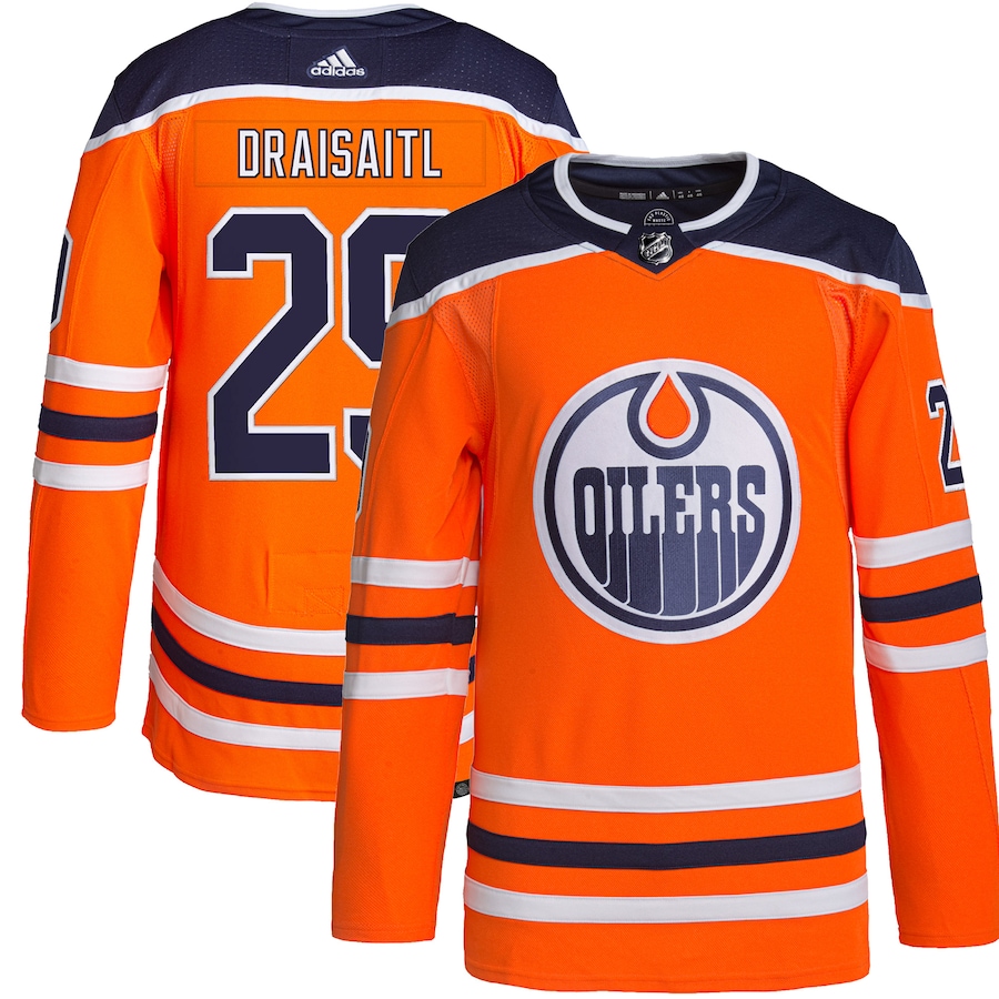 Leon Draisaitl Edmonton Oilers adidas Home Authentic Pro Player - Jersey - Orange