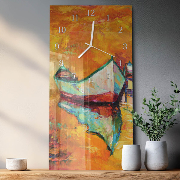 Zegar nowoczesny 30x60 Łódź ozdobny ścienny