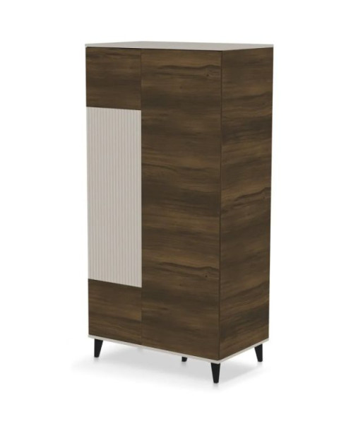 Szafa dwudrzwiowa RANDOM 2 S-1 90cm orzech/kaszmirowa