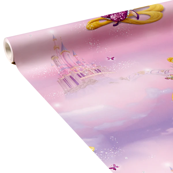 Papier peint PRINCESSES coloris rose dragée
