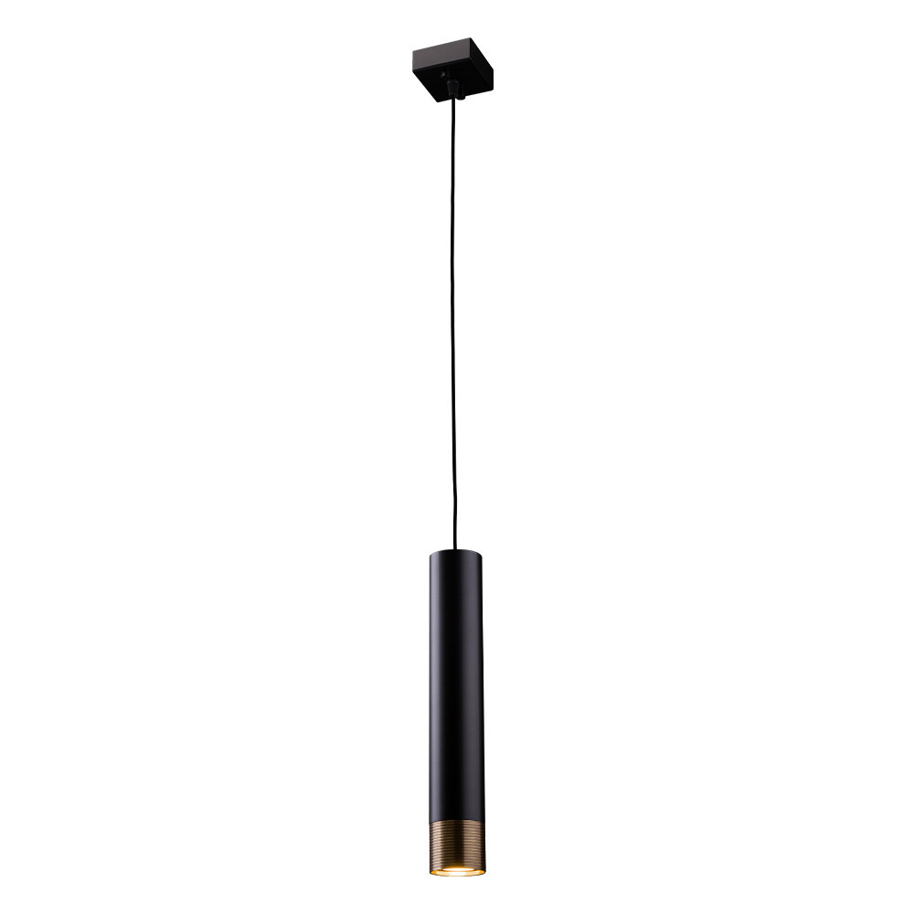 Lampa wisząca czarna-patyna-mosiężny EIDO 1xGU10x10W wym: 200x6x6 cm Amplex