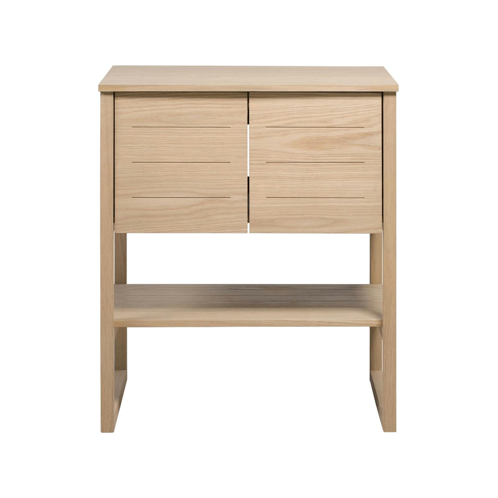 ATOLL - Meuble sous vasque plaqué chêne naturel  70cm