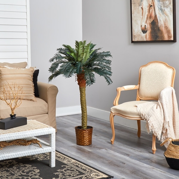 Sago Palm Silk Tree 4-foot - Green