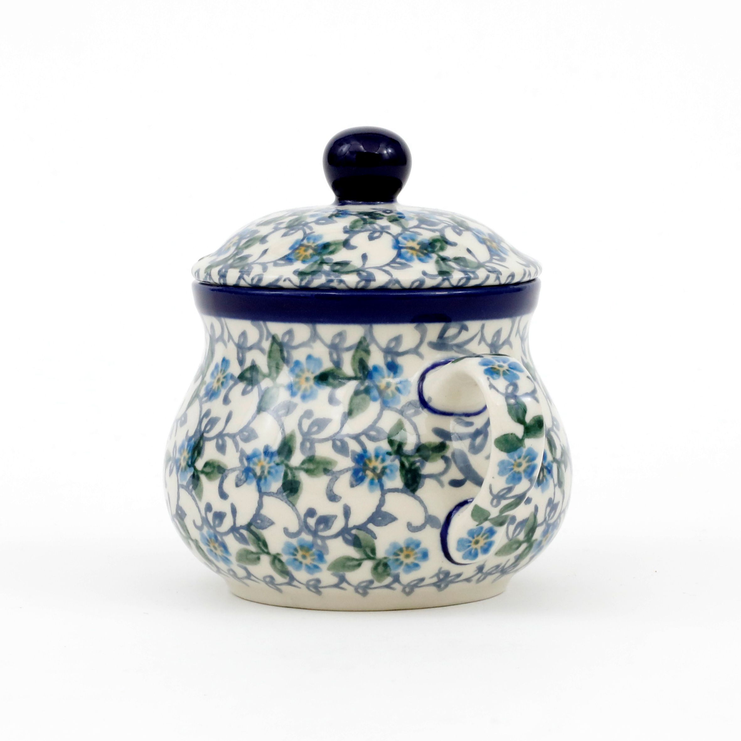 Cukiernica ceramiczna z uchwytami 035 h-9,5cm  2089X Niezapominajki