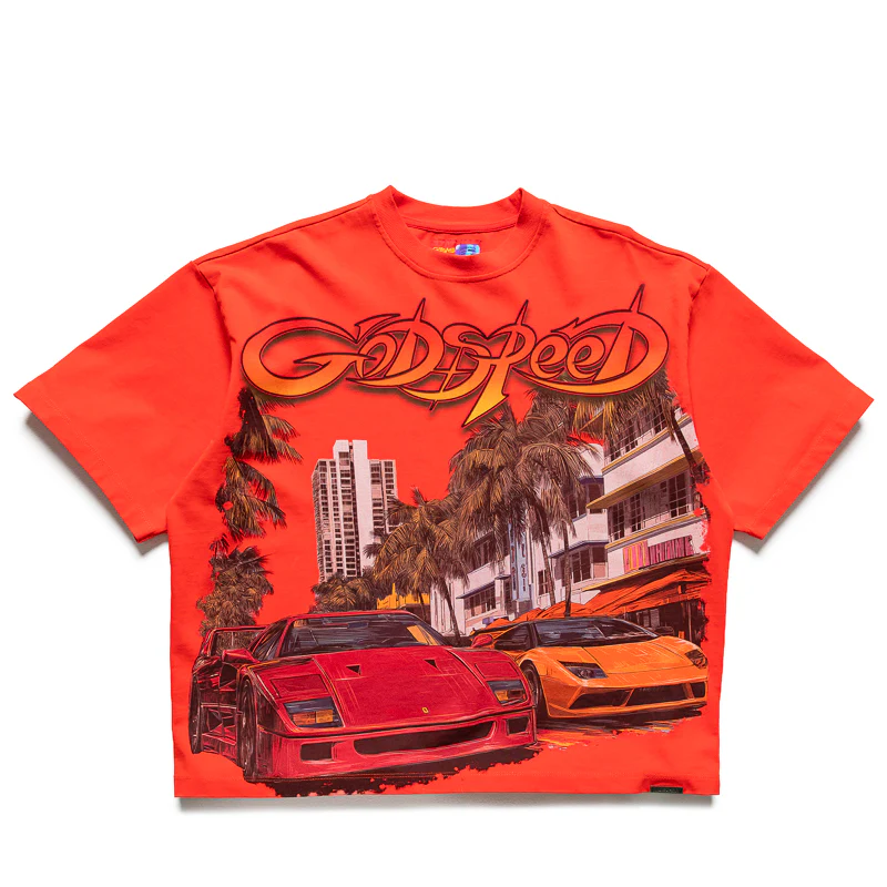 Godspeed New York South Beach Drive Miami Superrun Tee - Red