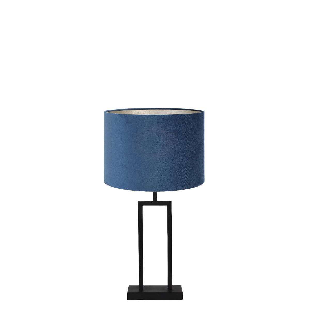 Light & Living tafellamp Shiva/Velours - zwart, blauw - 30x30x62cm