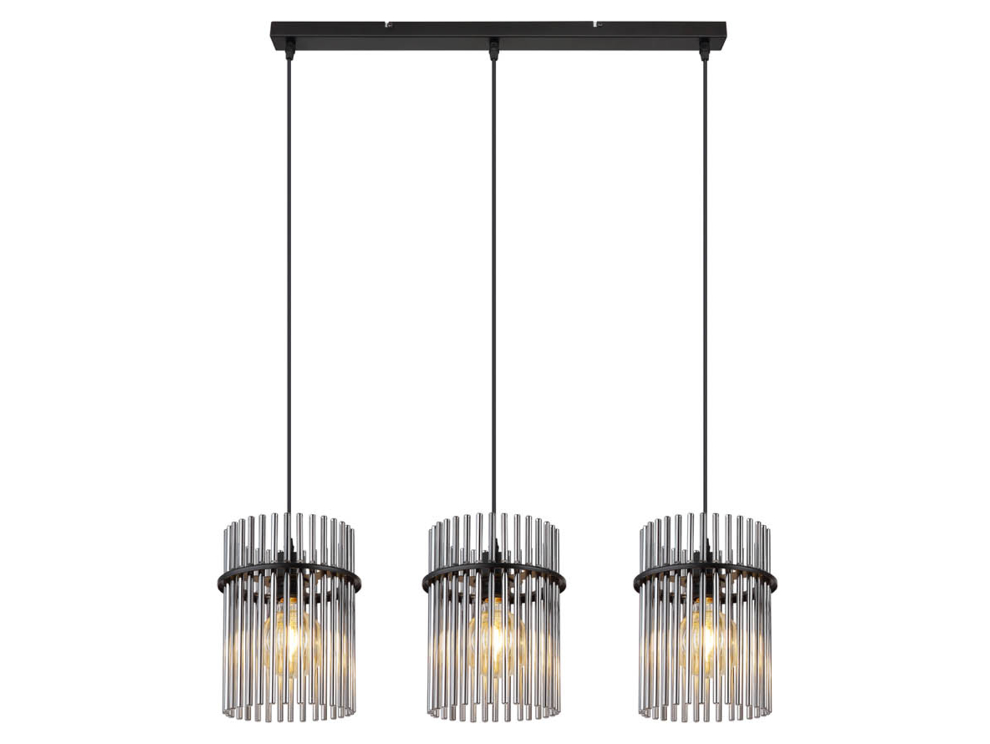 Lampa wisząca Gorley metalowa-szklanaczarna