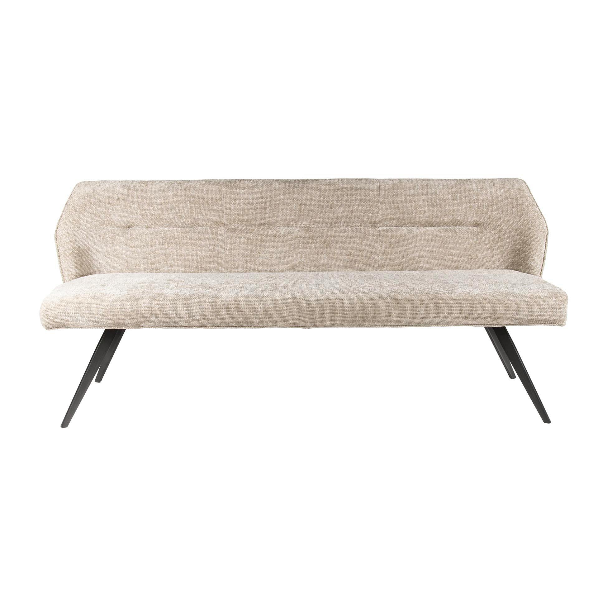 Banquette de salle à manger en velours texturé sable 180 cm MELBOURNE
