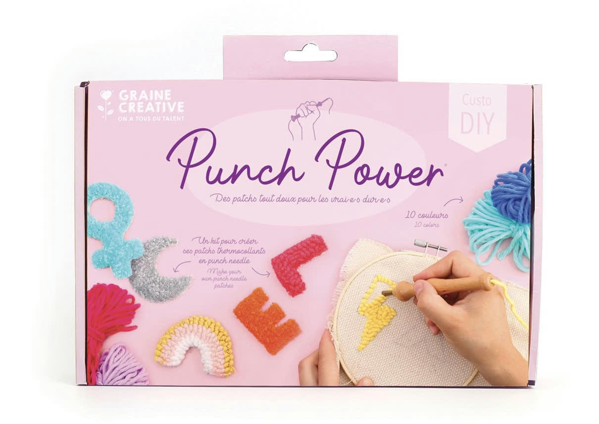 DIY - Coffret DIY Je crée mes patchs thermocollants en punch needle
