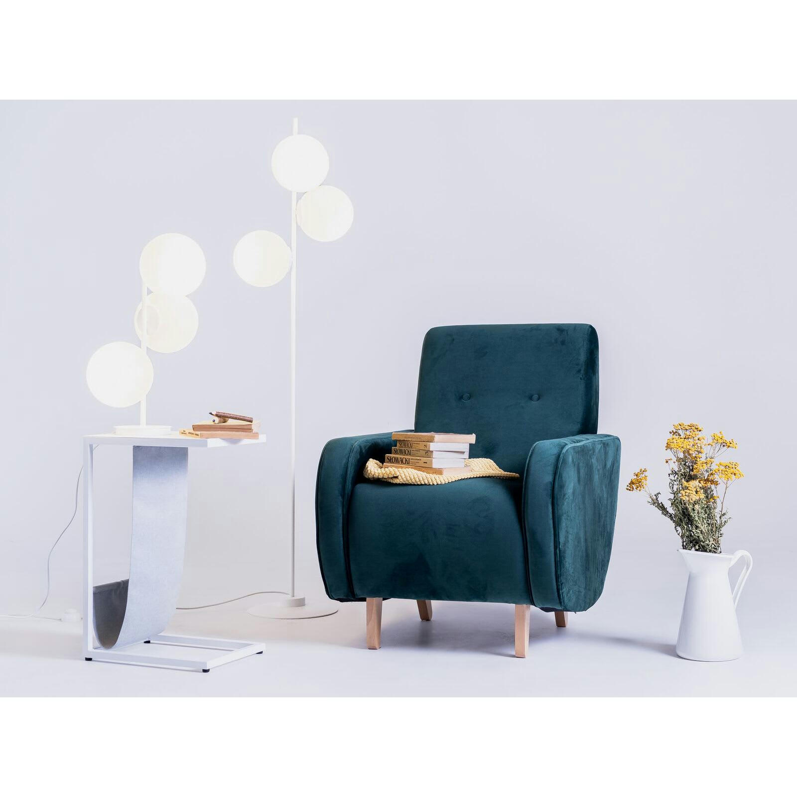 BOBLER - Lampadaire Acier Blanc 22x42x155 cm