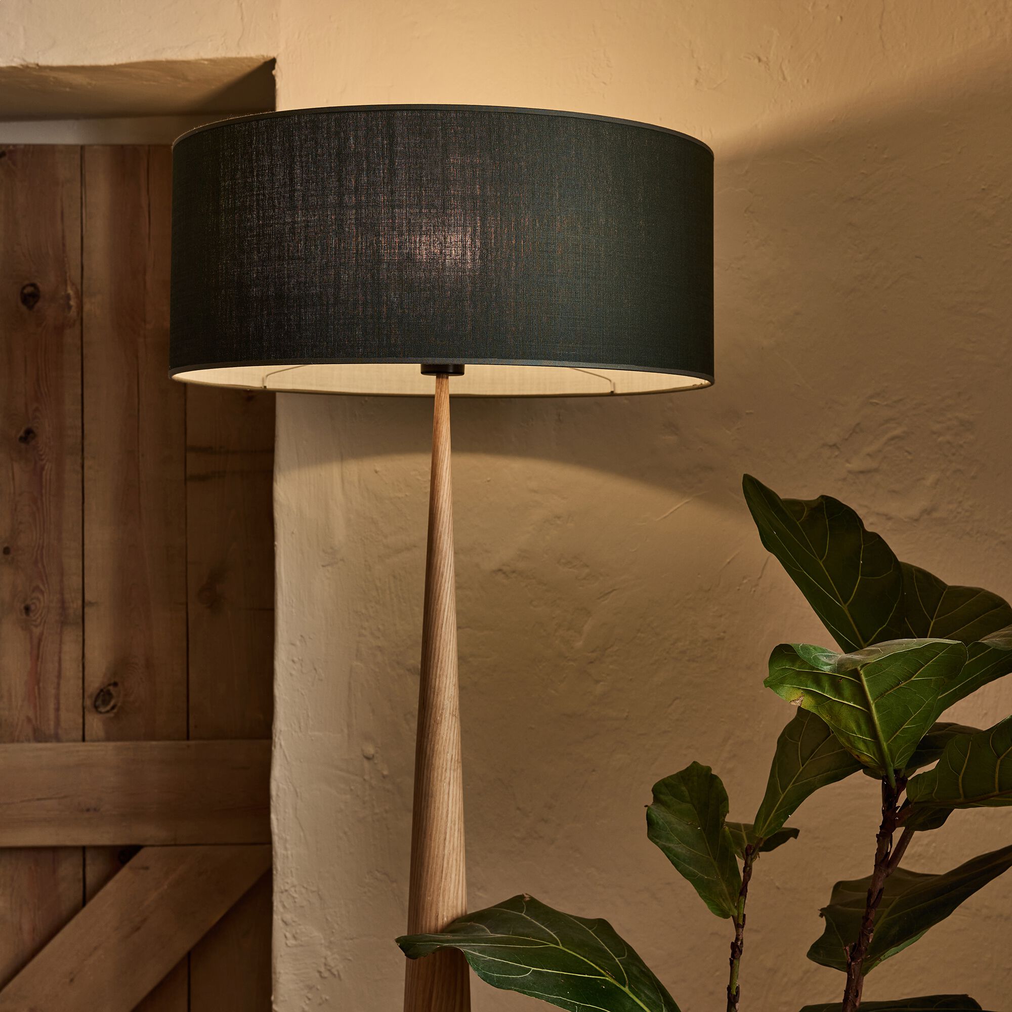 MISTRAL - Abat-jour cylindrique en coton D60cm - vert cèdre
