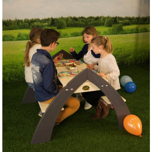 Kinderpicknicktisch, 4 Sitzplätze, Holz/Hemlockholz