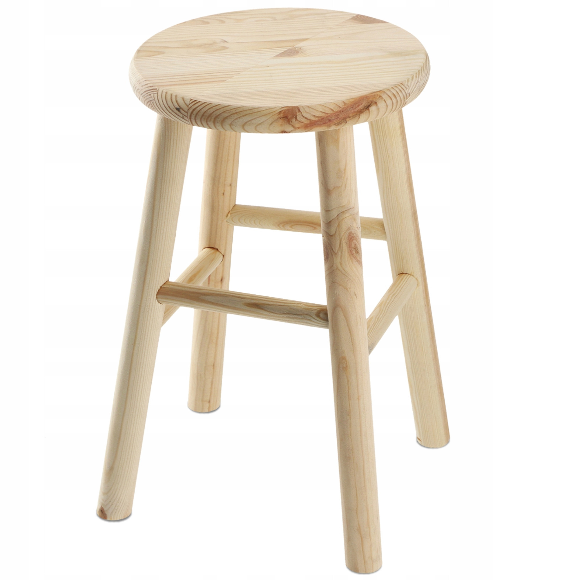Taboret Drewniany Kuchenny Stołek Solidny 46 cm