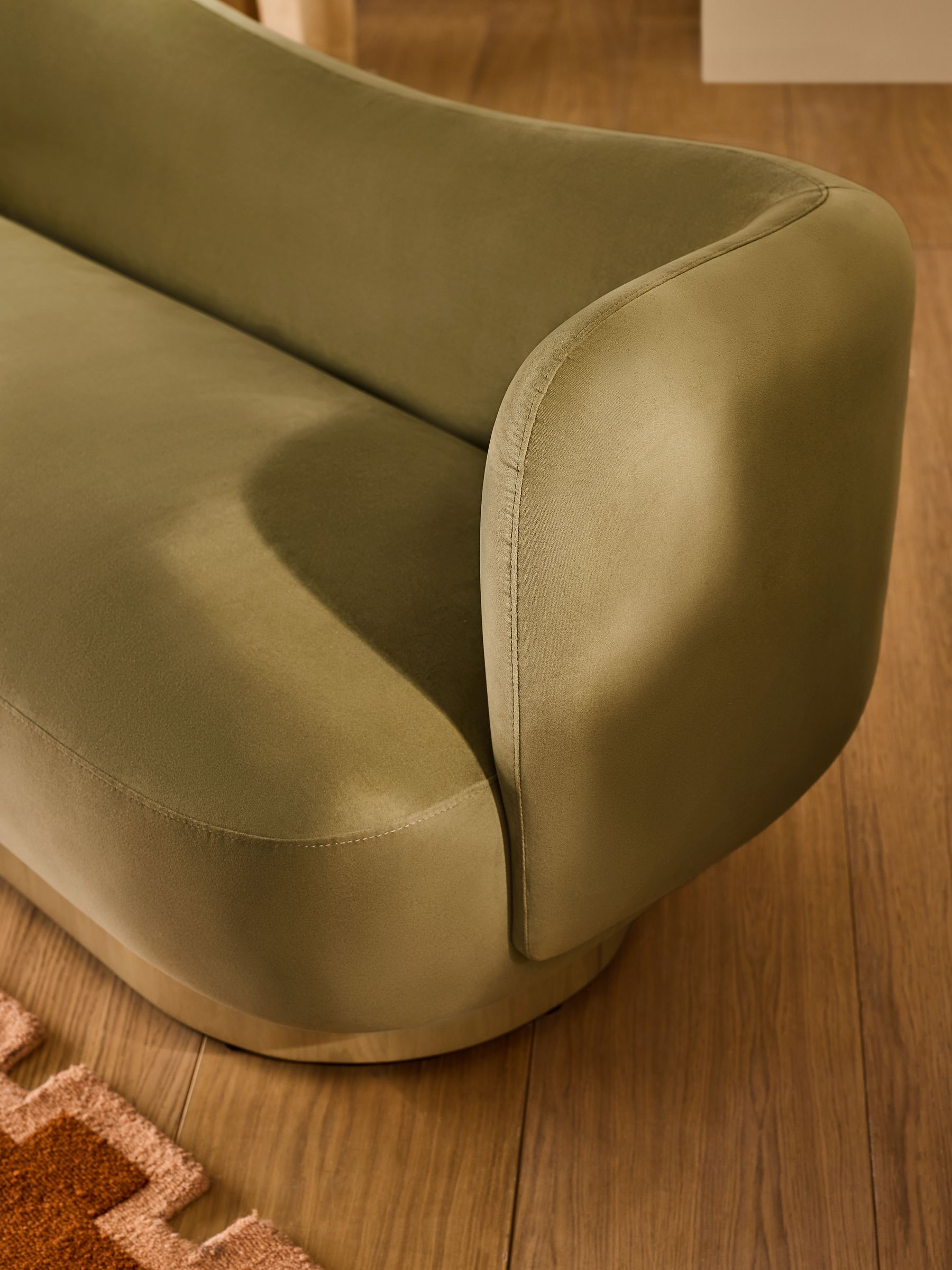 Novara Regular 2 Seater Sofa in Fern Green Velvet