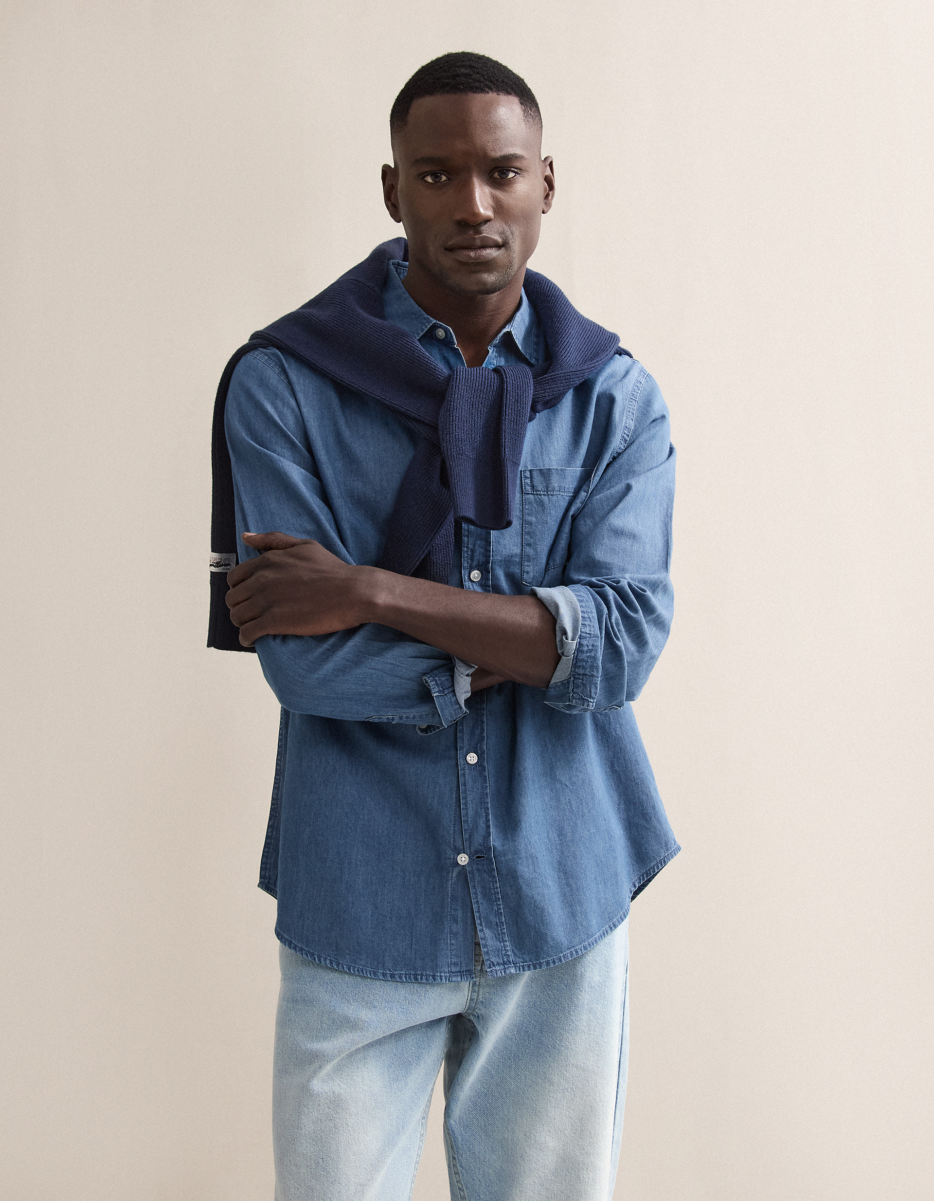 Camisa de Ganga, Homem, Azul