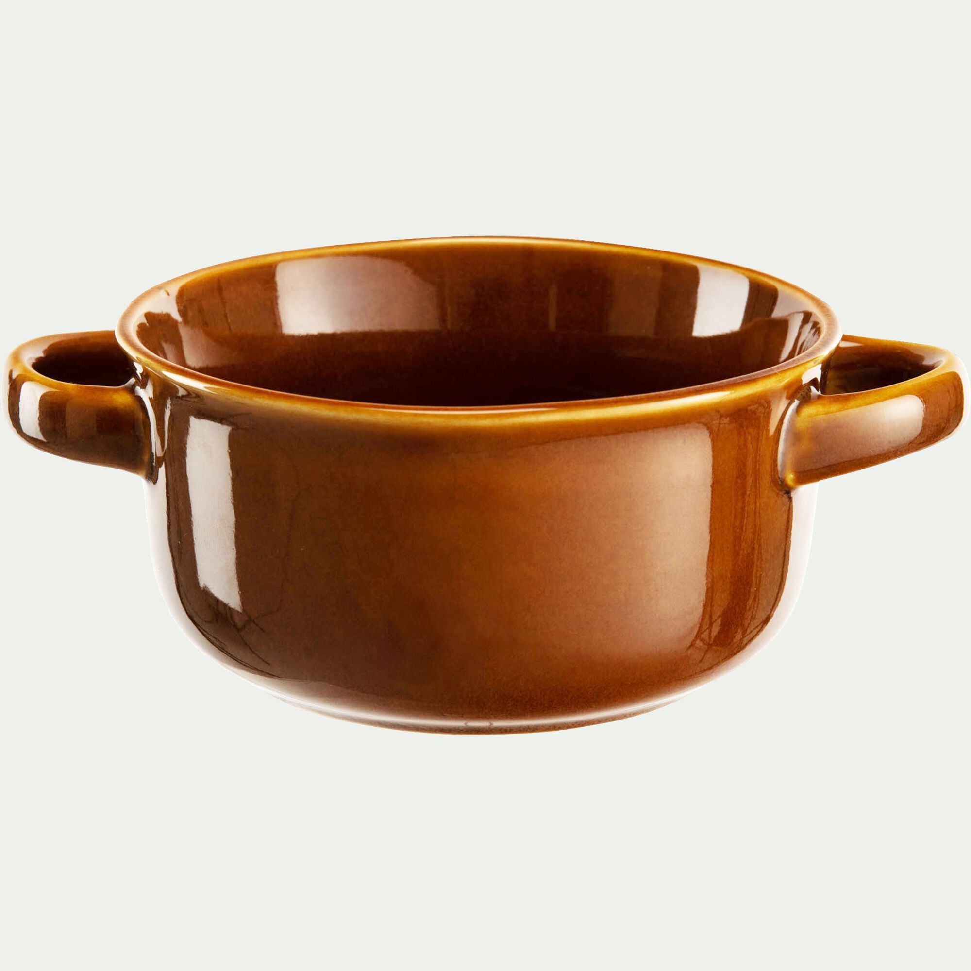PIETRA - Bol à soupe avec anse D13,5cm - brun rustrel