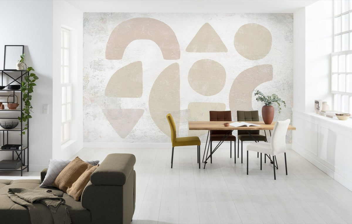 Sanders & Sanders fotobehang kunst beige en zacht roze - 400 x 280 cm - 612058