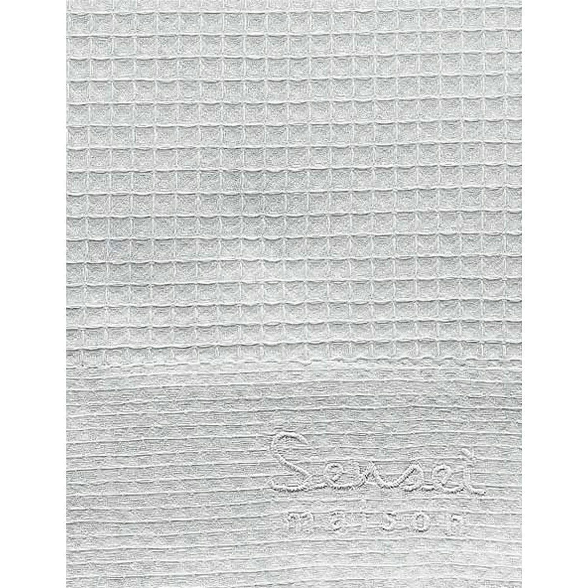 SPA NIDA - 2 serviettes de toilette nid d'abeille Blanc 50x100 cm