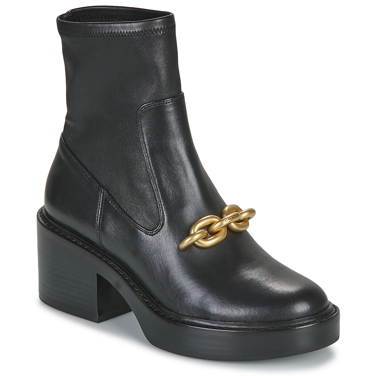 Coach - KENNA LEATHER BOOTIE - Black