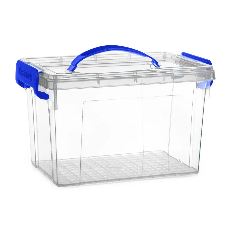 Plasticforte Opbergbox met deksel - blauw - 6L - kunststof