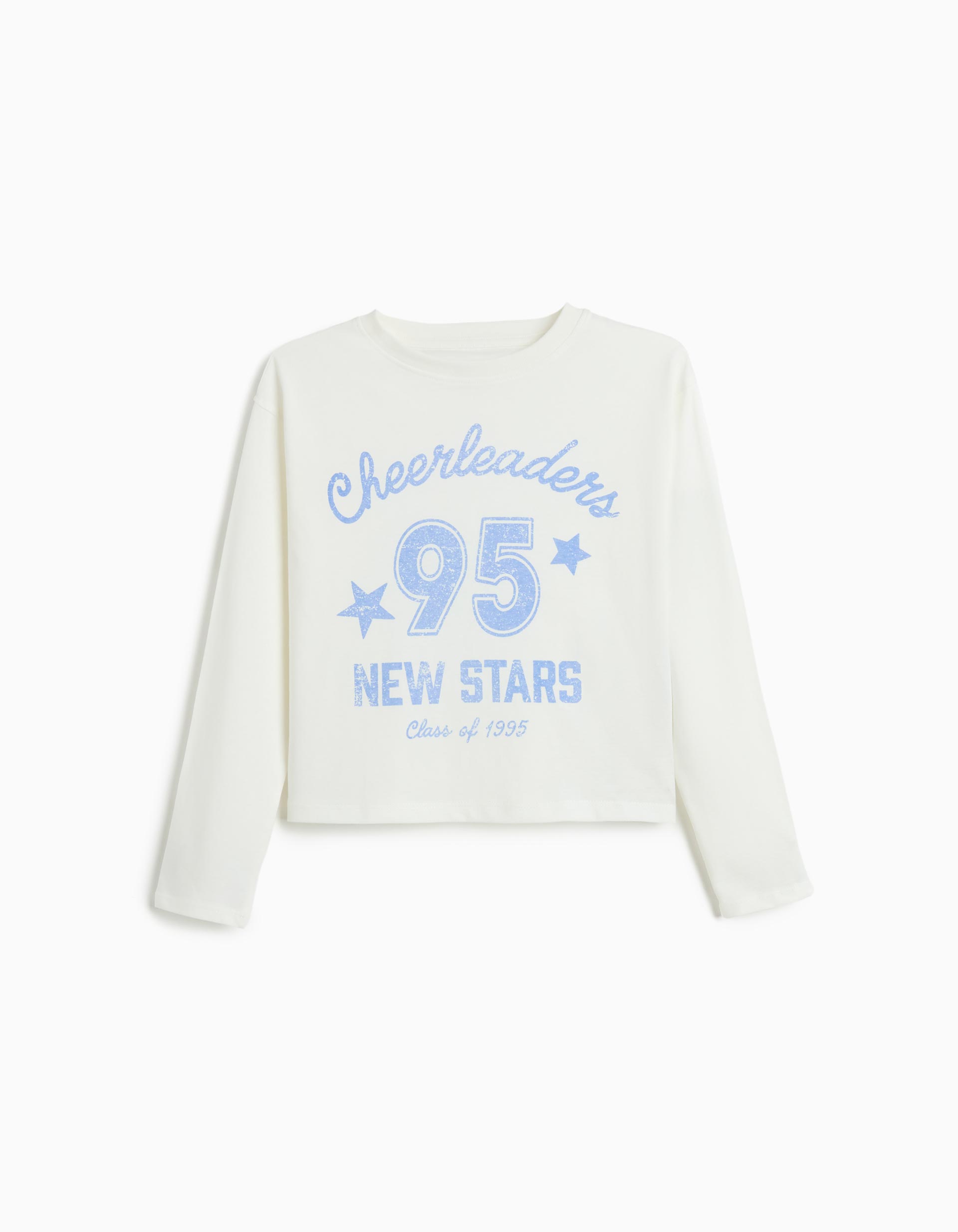 T-shirt Manga Comprida, Menina, Cru