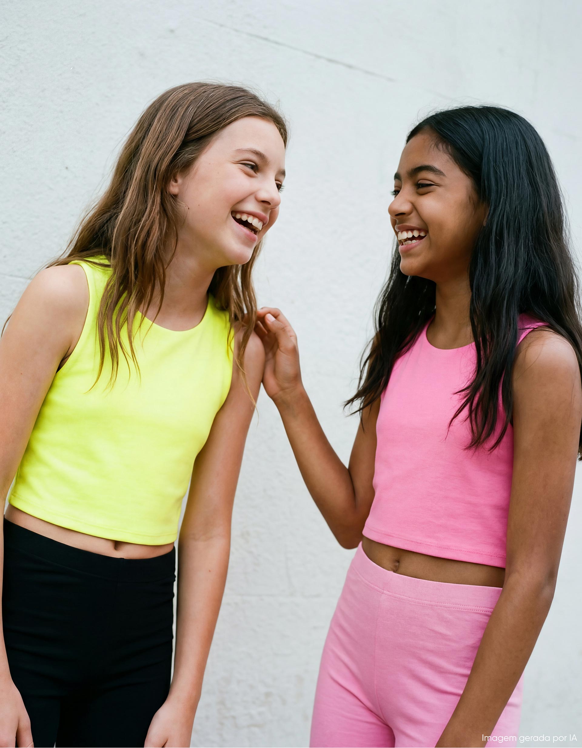 Crop Top, Menina, Amarelo